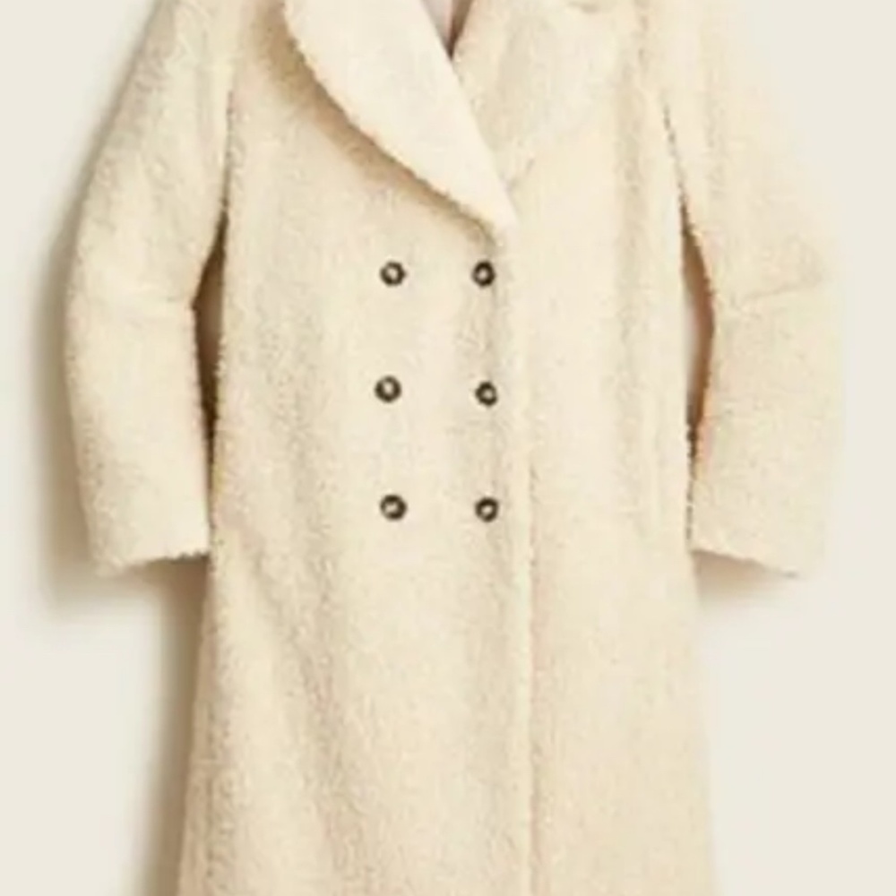 J. Crew Cream Teddy Coat